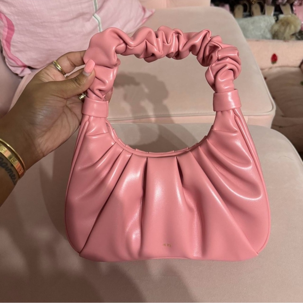 JW Pei Women’s Gabbi Ruched Hobo Handbag “Coral Almond” Pink Purse🌸
